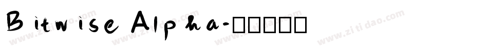 Bitwise Alpha字体转换